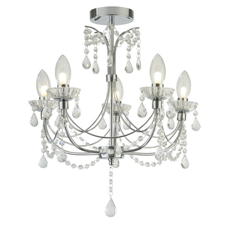 Caton Bathroom 5 Light Candle Style Chandelier Caton Bathroom 5 Light Candle Style Chandelier